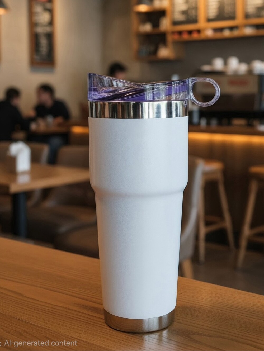 Dunkin' (2024) 32oz Stainless Steel Insulated White Iridescent Shimmer Tumbler.